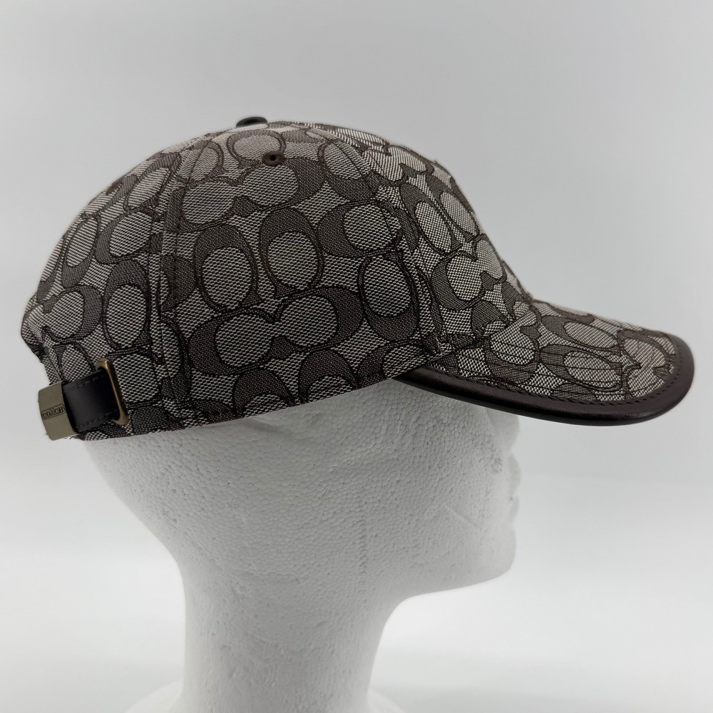 Coach Baseball Cap Women O/S One Size Stone Saddle Signature Monogram C4029 NEW - Picture 5 of 7